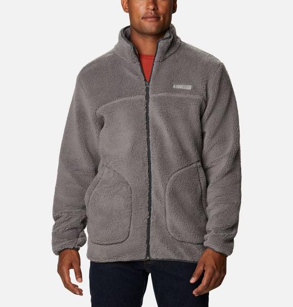 Columbia Rugged Ridge Sherpa II Fleece Jacket Grey Black For Men's NZ78642 New Zealand